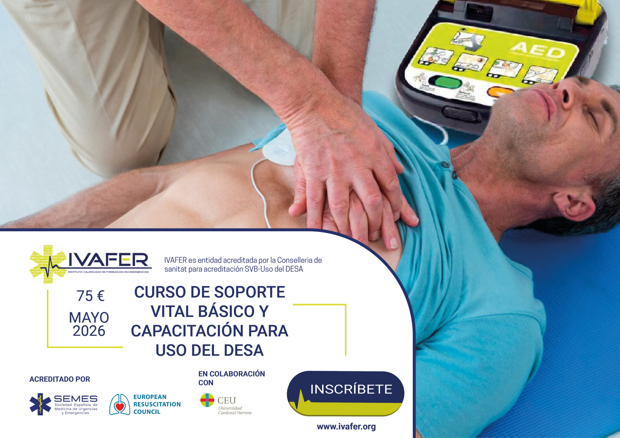 Curso Soporte Vital Básico y capacitación para uso del DESA