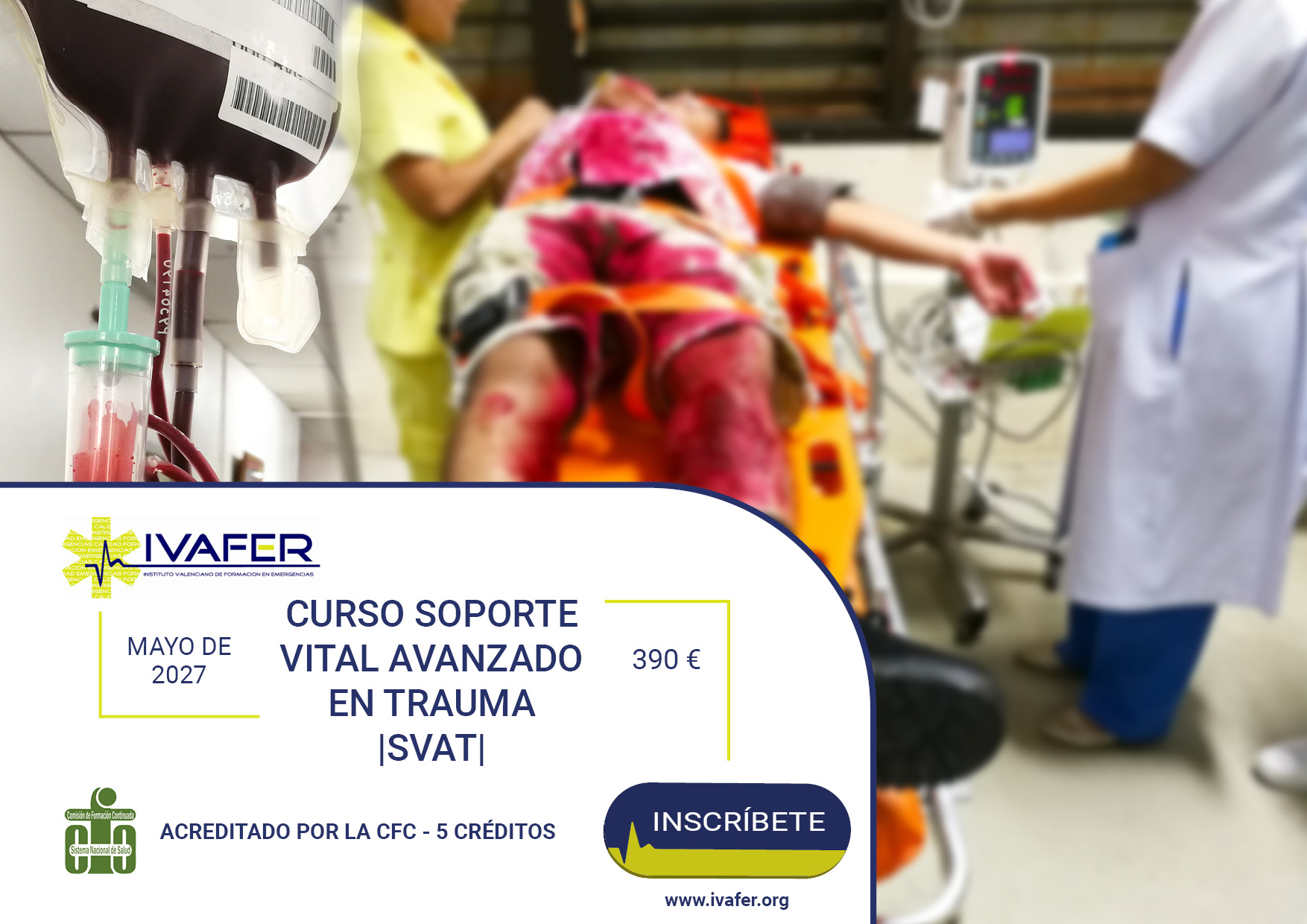 Portada díptico soporte Vital Avanzado en Trauma IVAFER